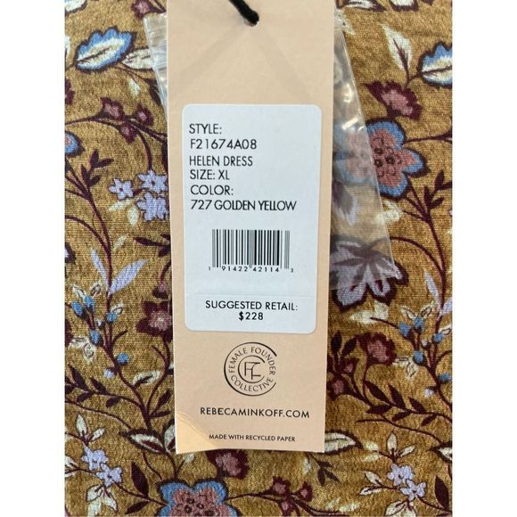Rebecca Minkoff X Revolve Helen floral dress extra large XL New - Picture 8 of 10